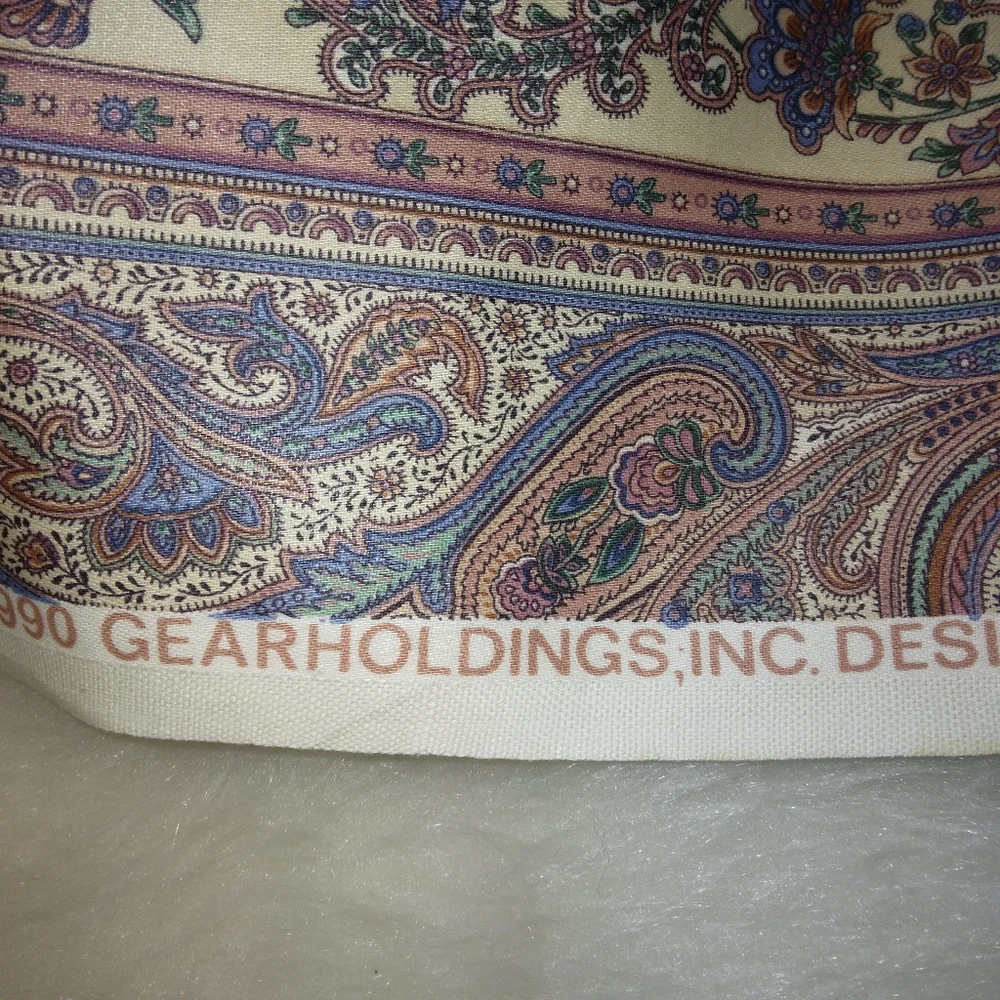 FABRIC Home Decor Fabric 1 yard by 54 inches, stripes of paisley in mauv…